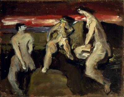 [Seated female nude]