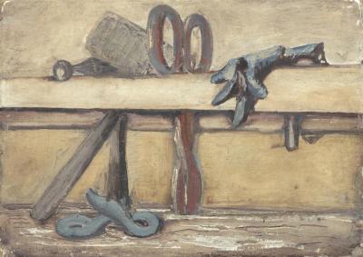 [Still life with tin snips and mallet]



Gyral Sketch Book 2, page 52