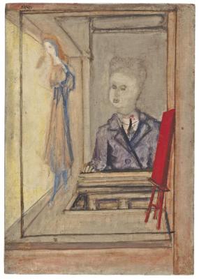 [Head of a man / spiral design] The Scribble-In Book, page 60