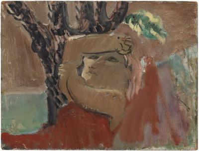 [Bust of reclining woman]