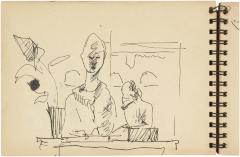 [Still life with statues] Gyral Sketch Book 2, page 28