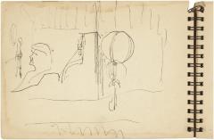 [Man in interior with cash register and globe]



Gyral Sketch Book 2, page 4