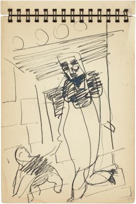 [Woman and child holding hands] Gyral Sketch Book 1, page 17