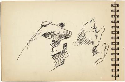 [Dog studies] Gyral Sketch Book 1, page 32