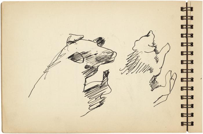 [Dog studies] Gyral Sketch Book 1, page 32