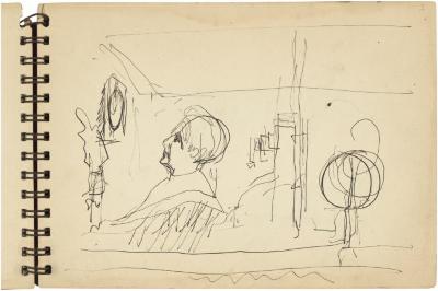 [Man in interior with cash register and globe]



Gyral Sketch Book 2, page 5