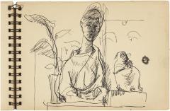 [Still life with statues] Gyral Sketch Book 2, page 29