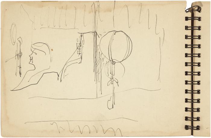 [Man in interior with cash register and globe]



Gyral Sketch Book 2, page 4