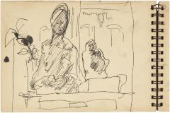 [Still life with statues] Gyral Sketch Book 2, page 38