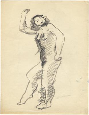 [Standing female nude]