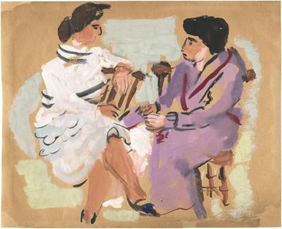 [Two seated women]