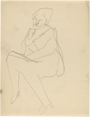 [Seated woman]