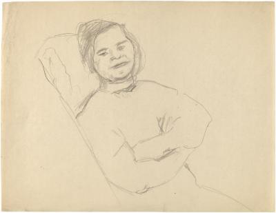 [Seated woman]