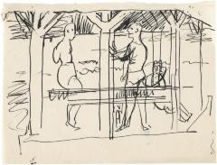 [Figures in a pavilion]