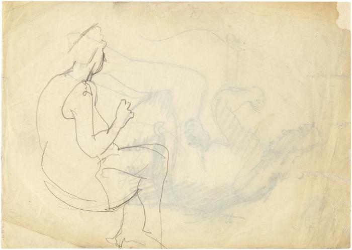 [Seated woman]