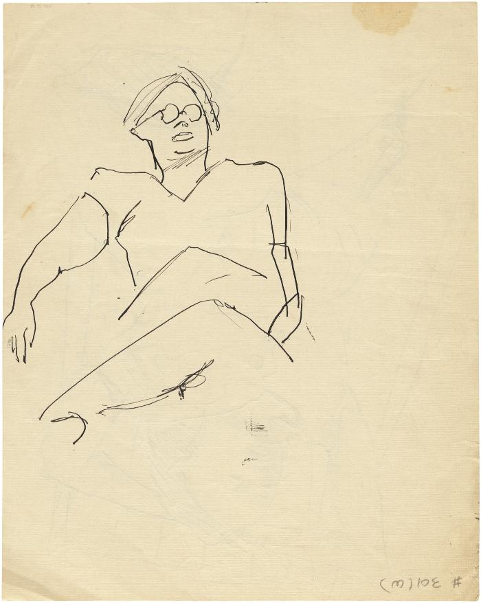 [Seated figure with eyeglasses]