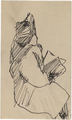 [Seated woman]