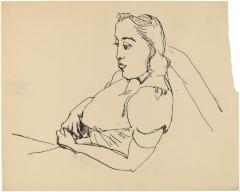 [Seated woman]