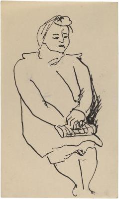 [Seated woman]