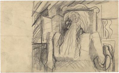 [Woman and girl in interior]