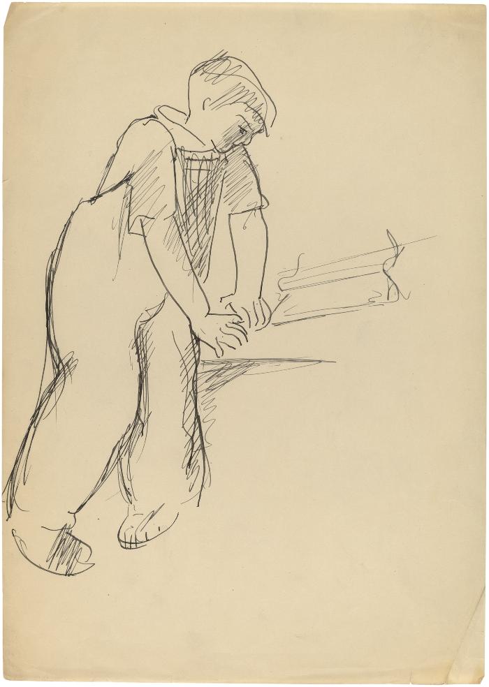 [Seated boy reading]