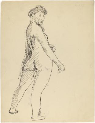 [Standing female nude]