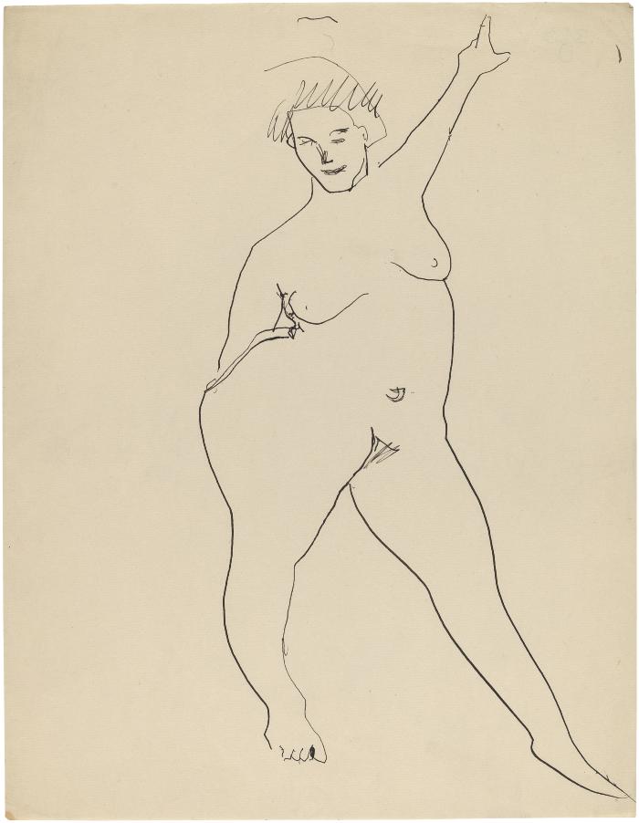 [Standing female nude]