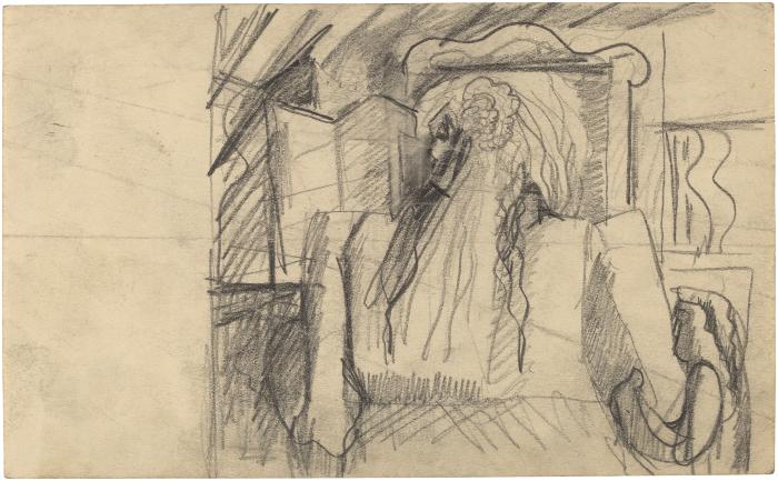 [Woman and girl in interior]