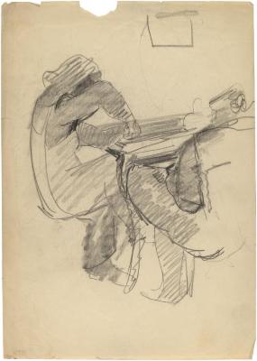 [Two figures seated at table]