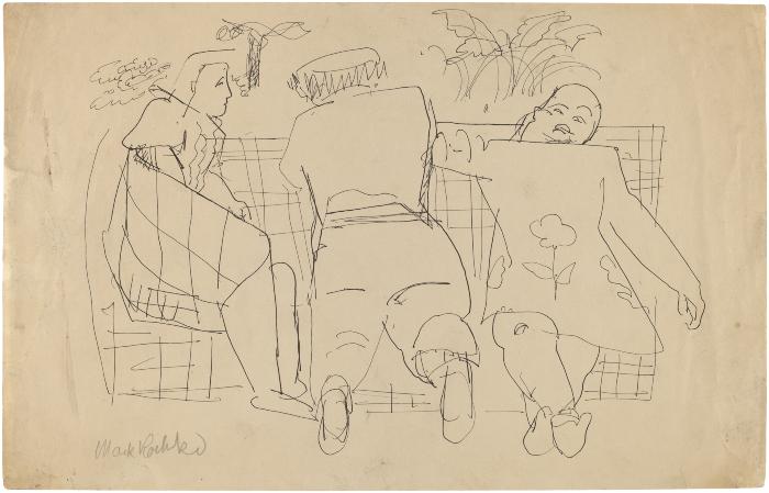 [Three figures in outdoor setting]