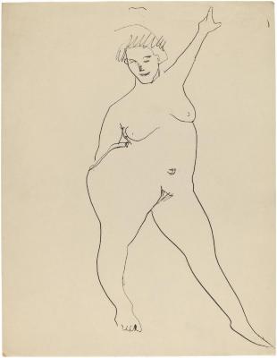 [Standing female nude]