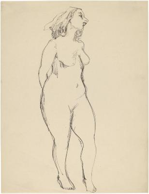 [Standing female nude]