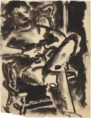 [Man in rocking chair]