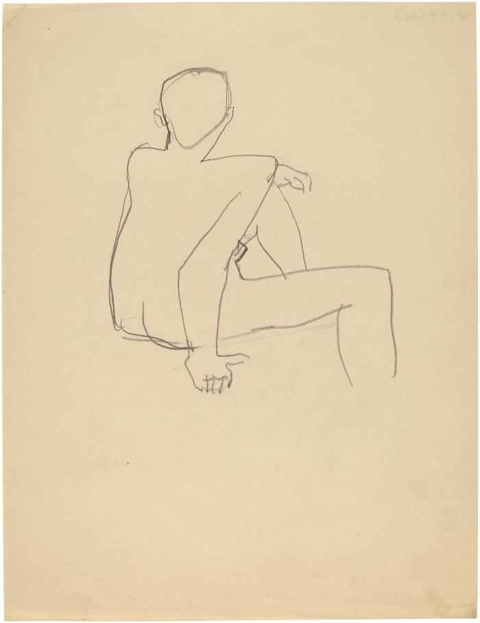[Seated female nude]