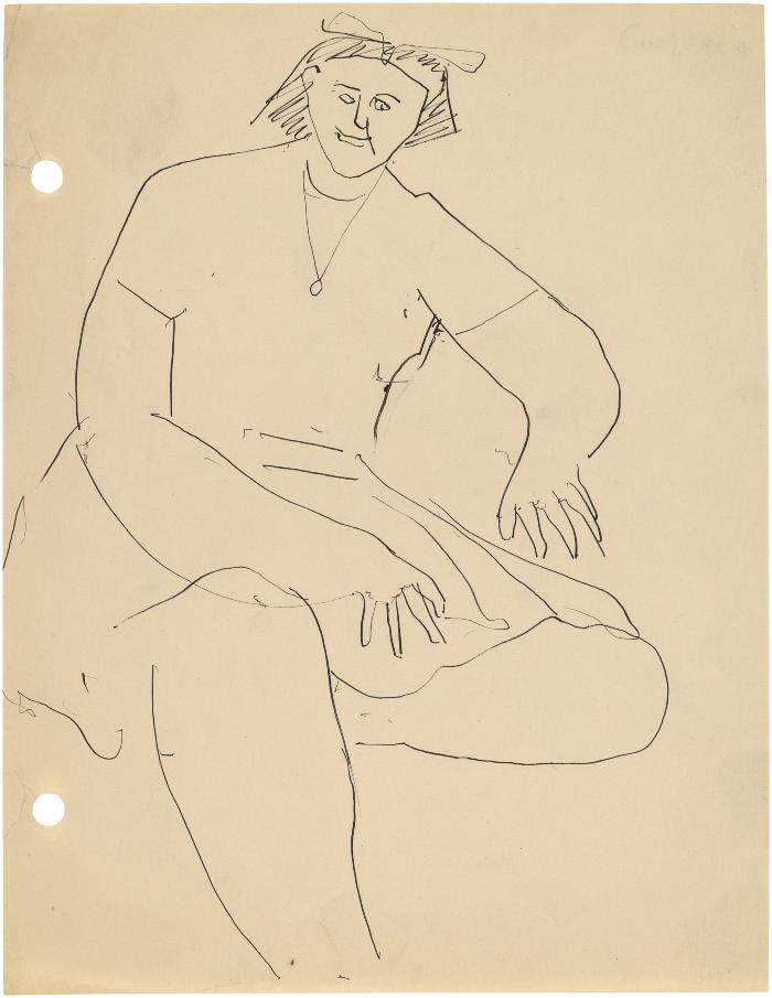 [Seated woman]