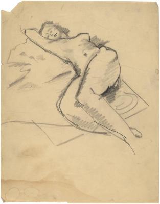 [Reclining female nude]