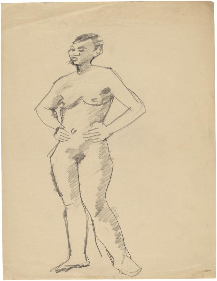 [Standing female nude]