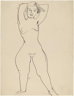 [Standing female nude]