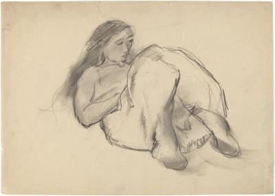 [Reclining woman reading]