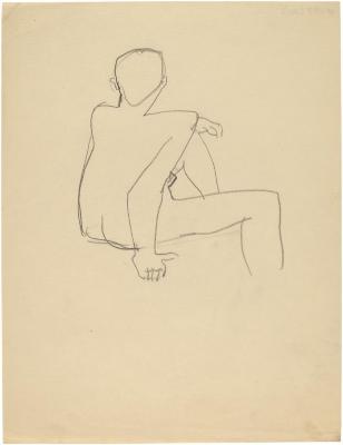 [Seated female nude]