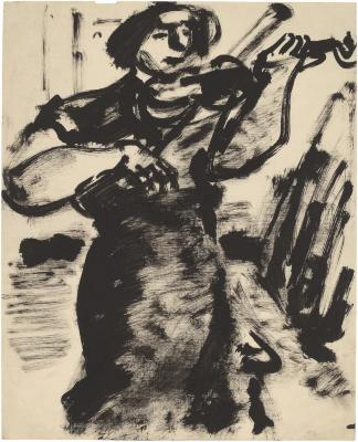[Woman with violin]