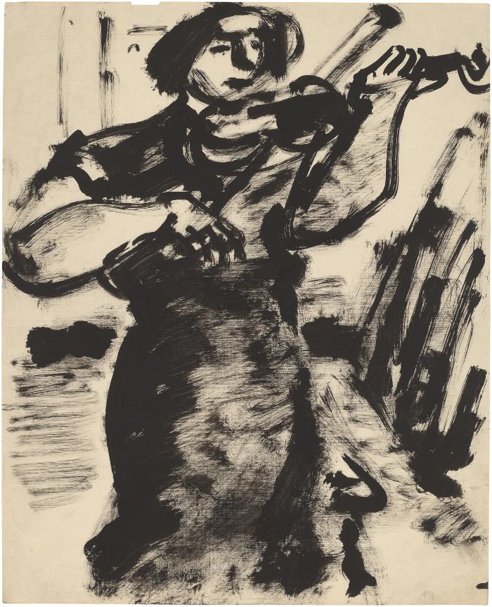 [Woman with violin]