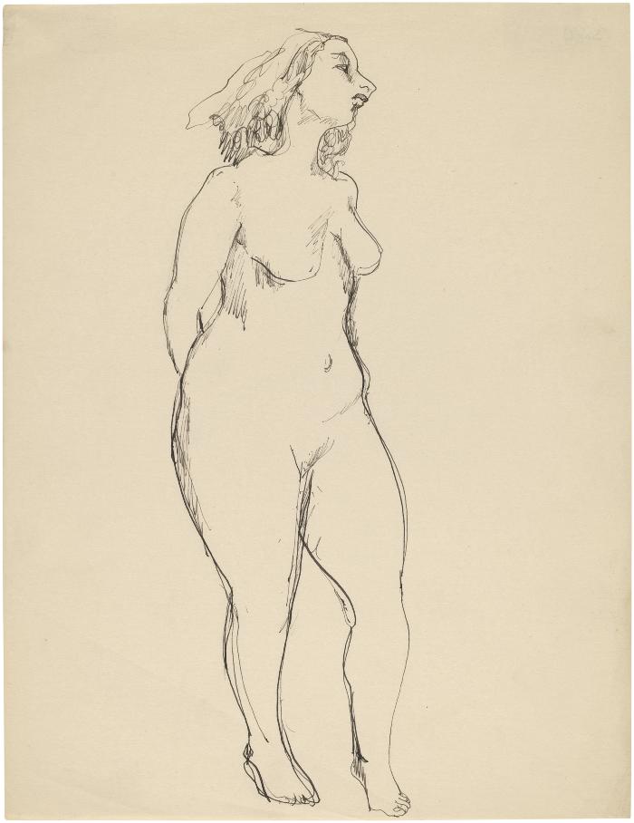 [Standing female nude]