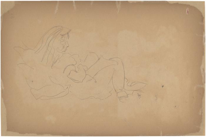 [Reclining woman reading]