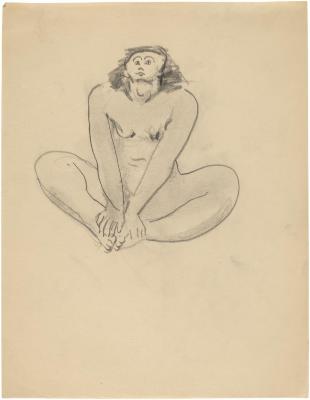 [Seated female nude]