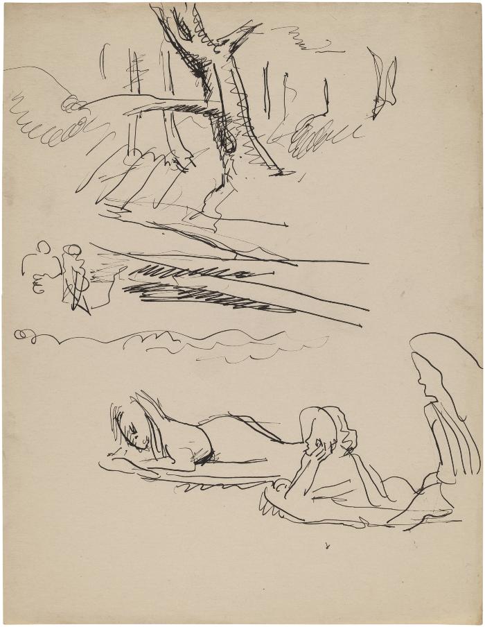 [Figures in a landscape]