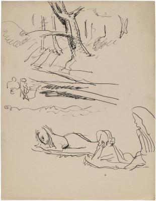 [Figures in a landscape]