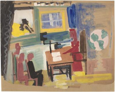 [Interior with figures]