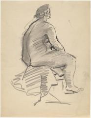 [Seated female nude]