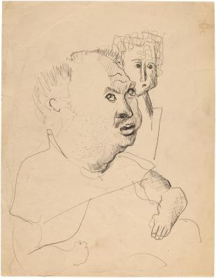 [Seated man with child]